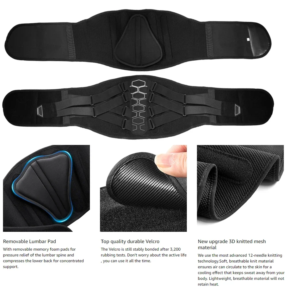 1PCS Women's Adjustable Bionic Back Brace for Herniated Dis- Breathable Mesh Lumbar Support Belt with Ergonomic Pad for Sciatica