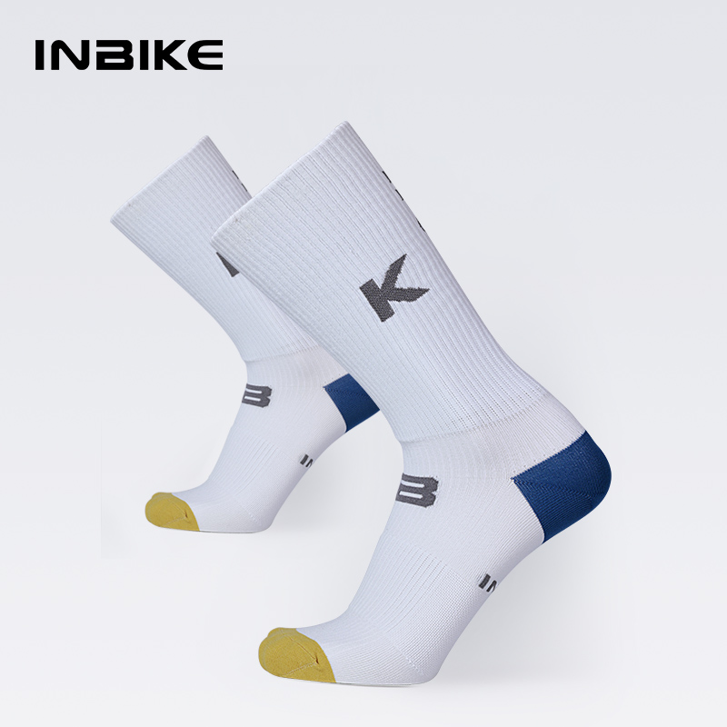 INBIKE Cycling Socks Professional Unisex Cycling Road Mountain Bike Sports Socks Stockings High Elastic Running Bike Accessories