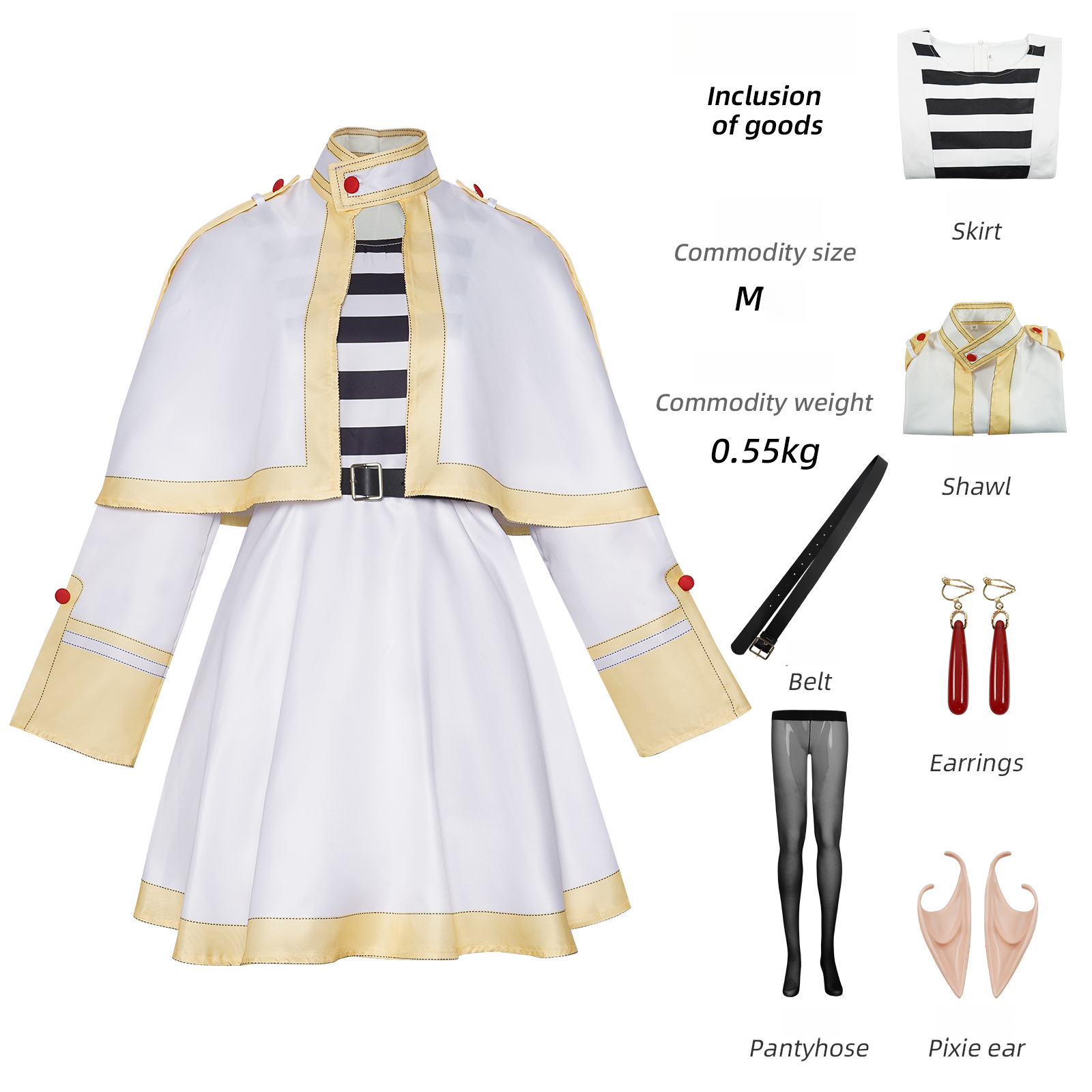 Anime Role Play Frielen Wizard Skirt Halloween Costume