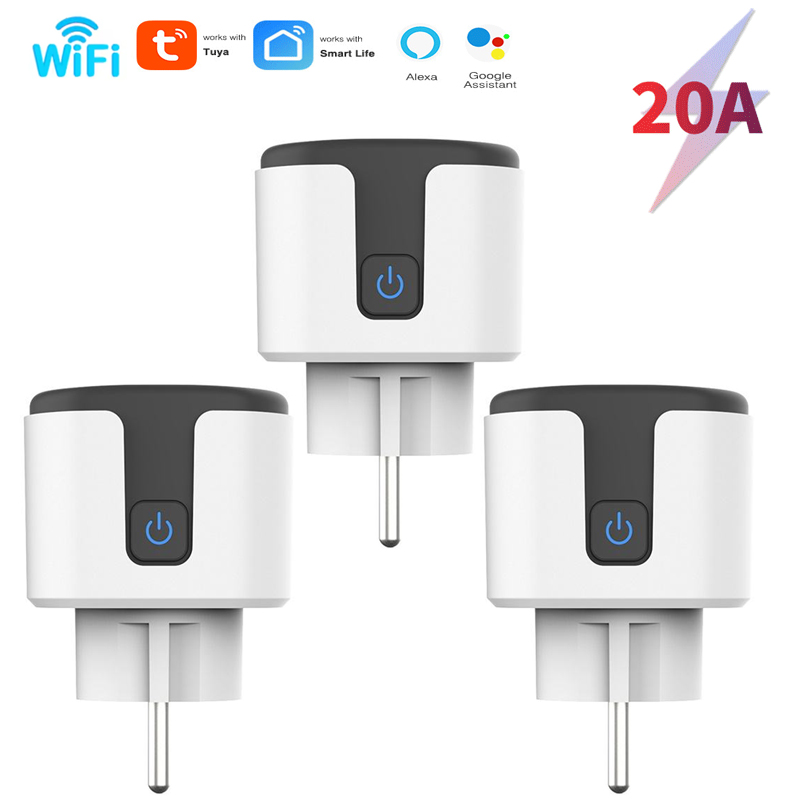 Tuya WiFi EU Compliance Smart Socket APP Remote Control with Timed On/Off Function Smart Speaker Voice Switch