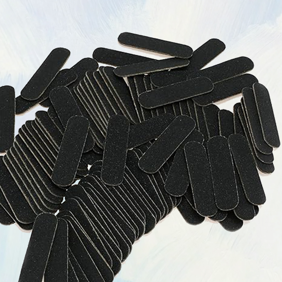 8 to 98 Pcs 5cm Mini Double Sided Black Nail Files Portable Disposable Emery Board Buffers for Nail Art Manicure and Pedicure