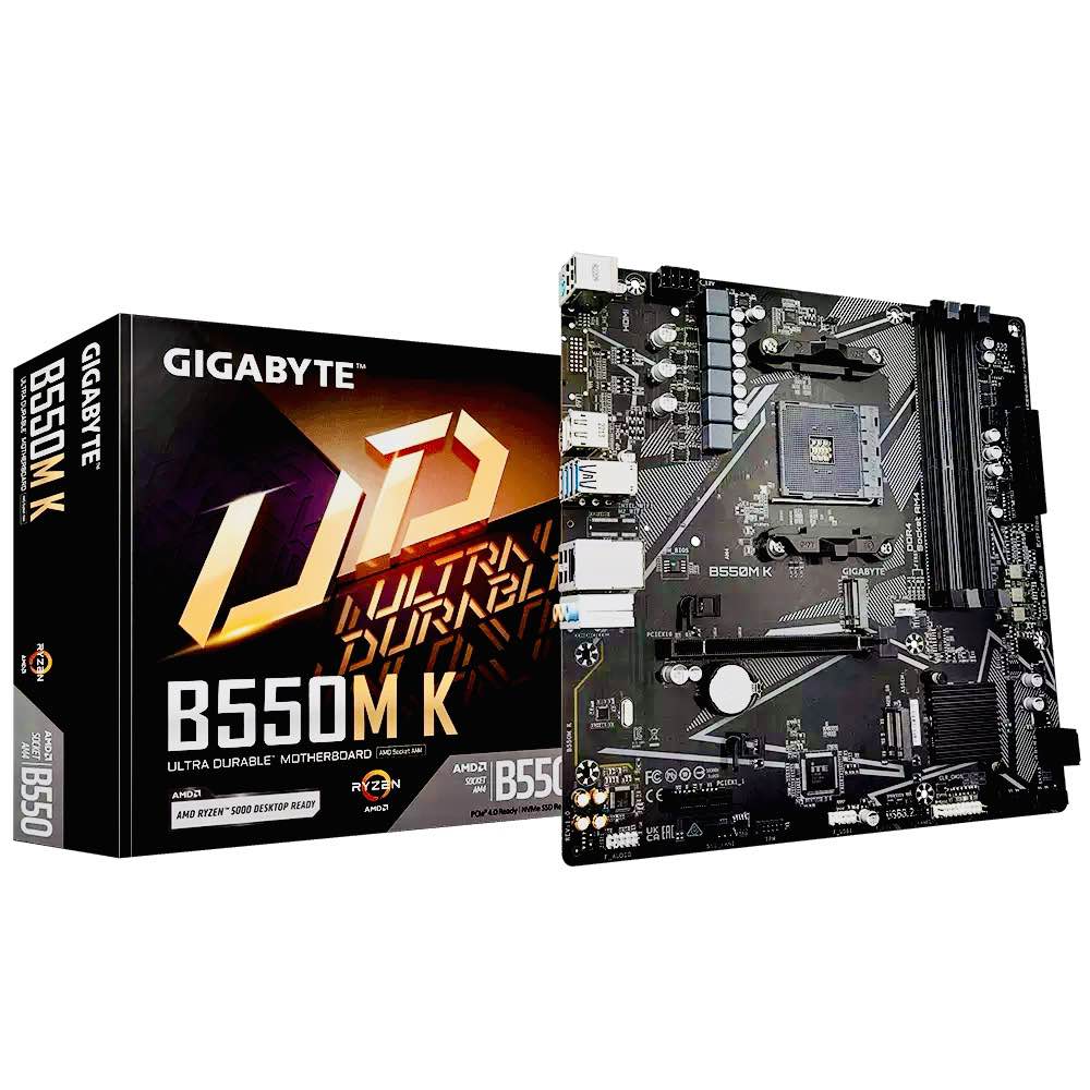 GIGABYTE B550M K AM4 AMD B550 Micro-ATX Motherboard