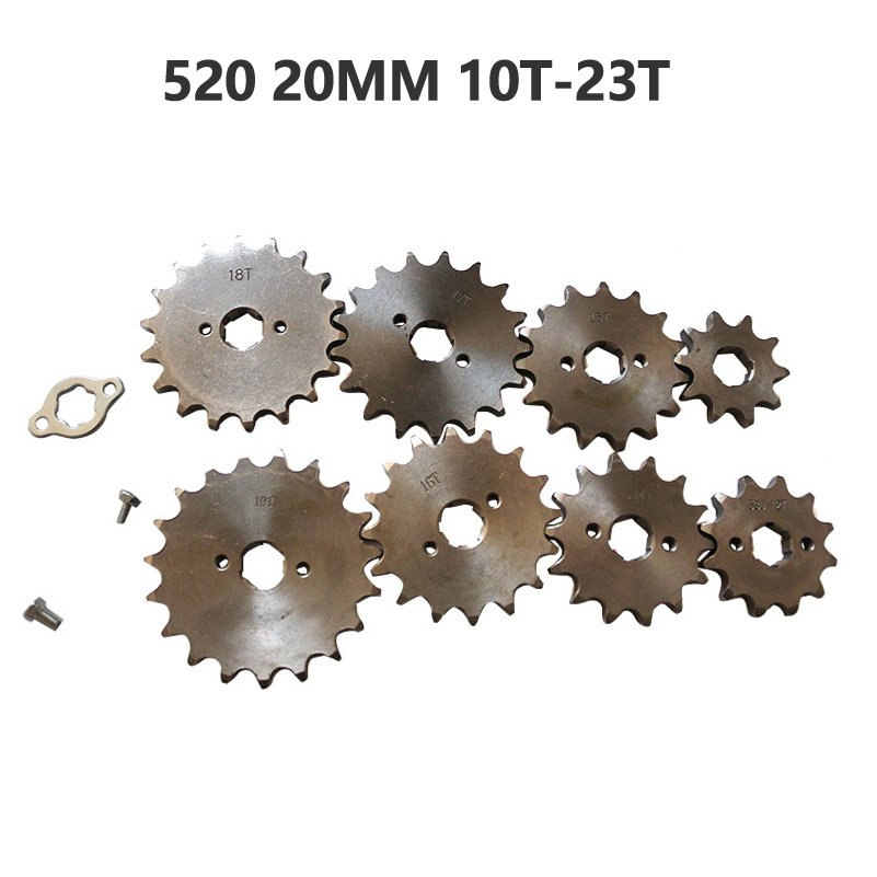 520 20mm 10 11 12 13 14 15 16 17 18 19 20 -23T Front Engine Sprocket For Honda Lifan ZongShen YCF ATV Quad Dirt Pit Bike Buggy