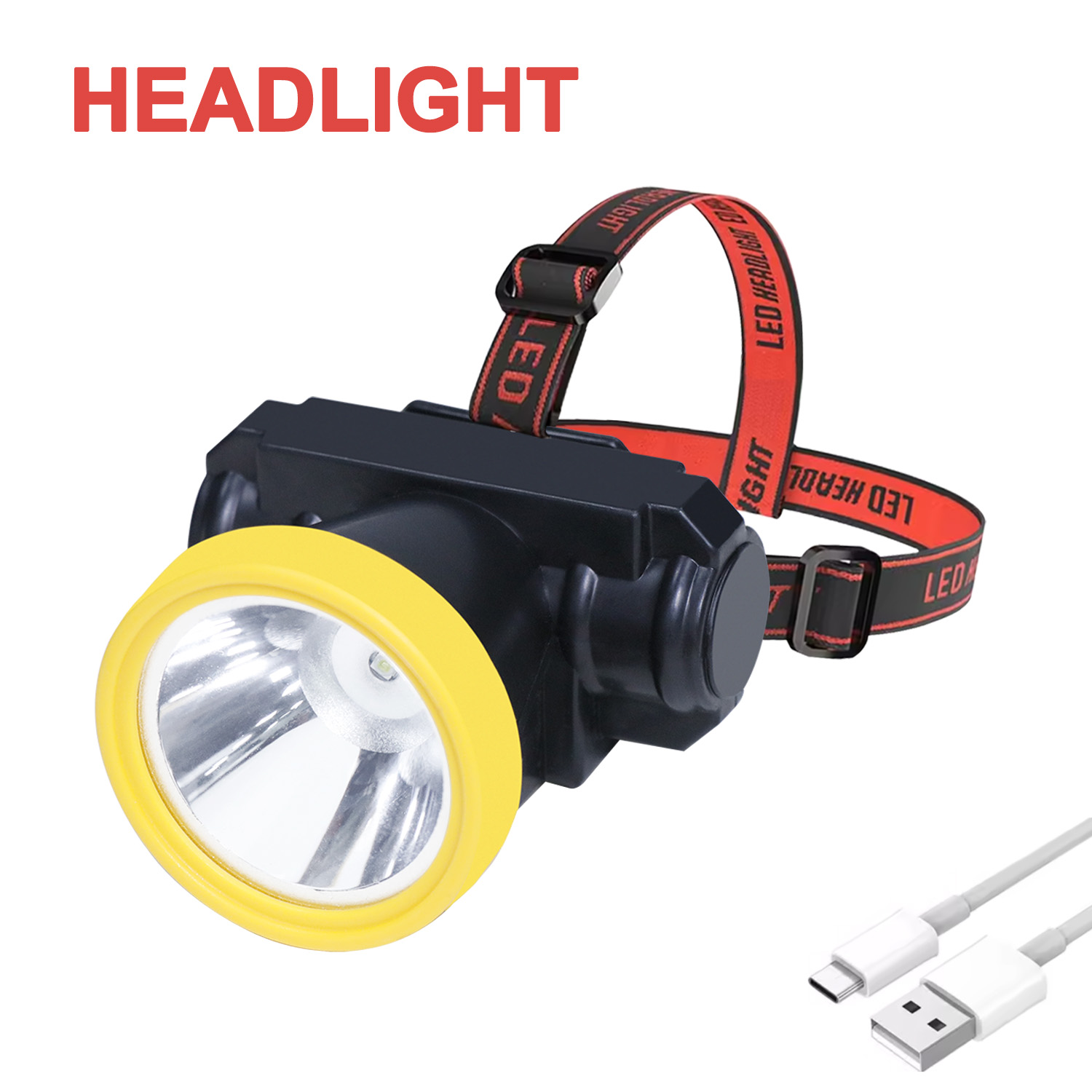 Powerful LED Headlamp with Telescopic Zoomable Feature Rechargeable Head for Outdoor Fishing Camping Portable Headlight