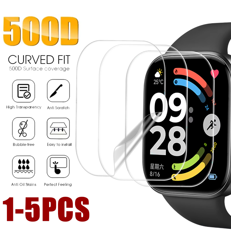 Screen Protector For Redmi Watch 6 5 4 Anti-scratch Hydrogel Film HD Clear Full Coverage Protective Film For Redmi 6 Accessories