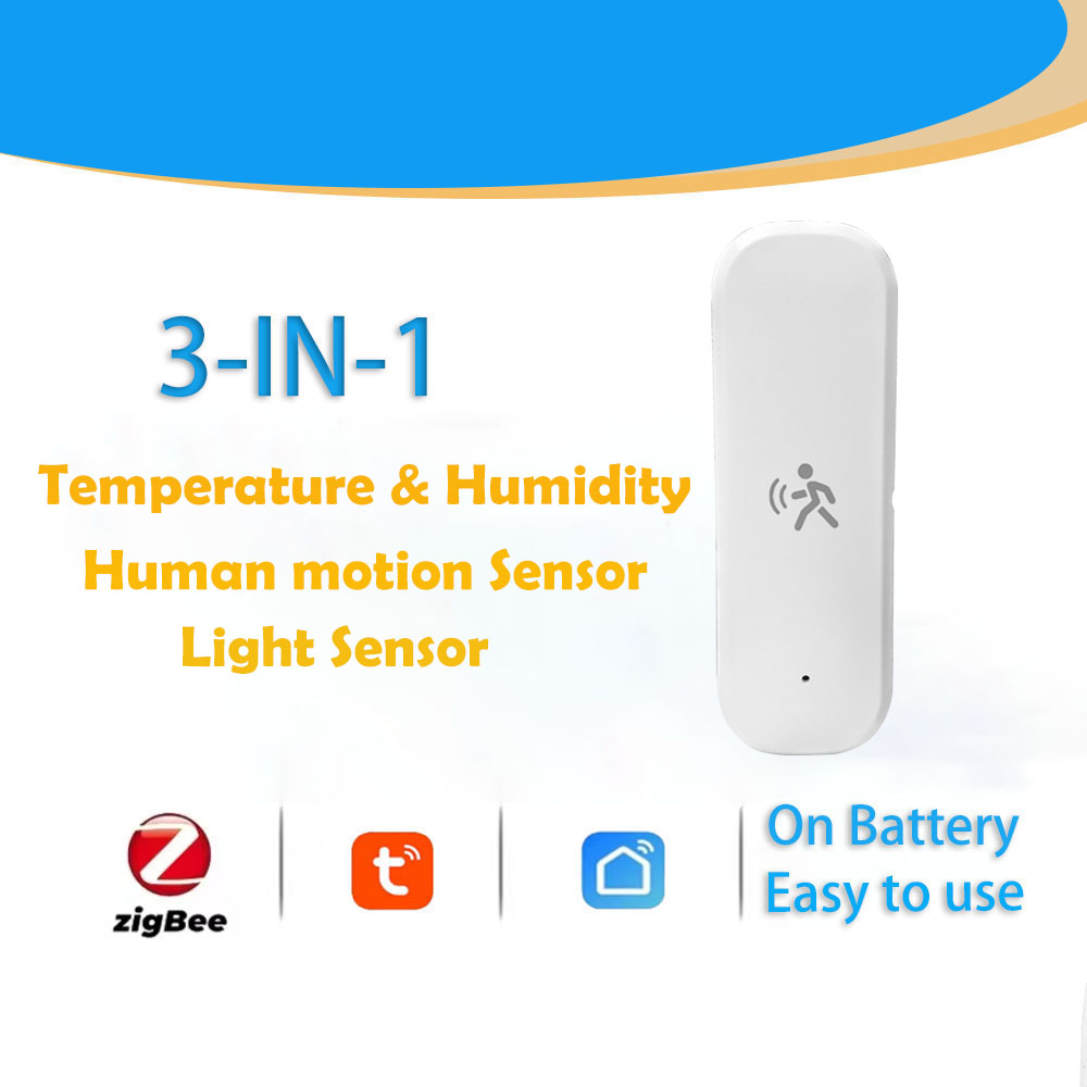 Tuya ZigBee Smart Pir Motion Sensor Detector With Temperature and Humidity Sensor Security Burglar Works With Home Assistant