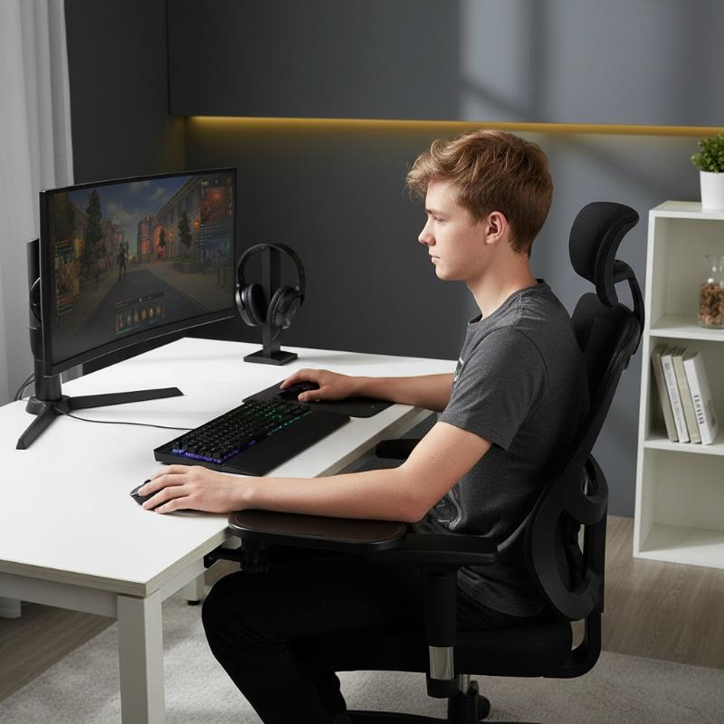 1 PC Computer Arm Support Bracket Ergonomic Adjustable Rotatable for Office Desk Employees Gaming UseHotsale