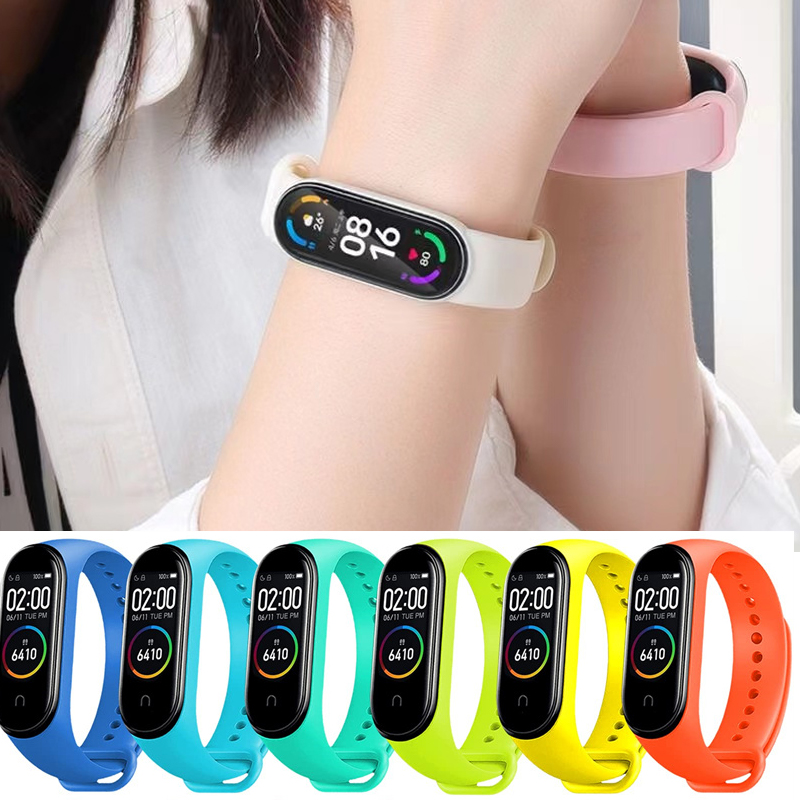 Strap For Mi Band 7 6 5 Bracelet Sport Silicone Wristband belt Replacement Smart watch Xiao Mi Band 3 4 5 6 Strap
