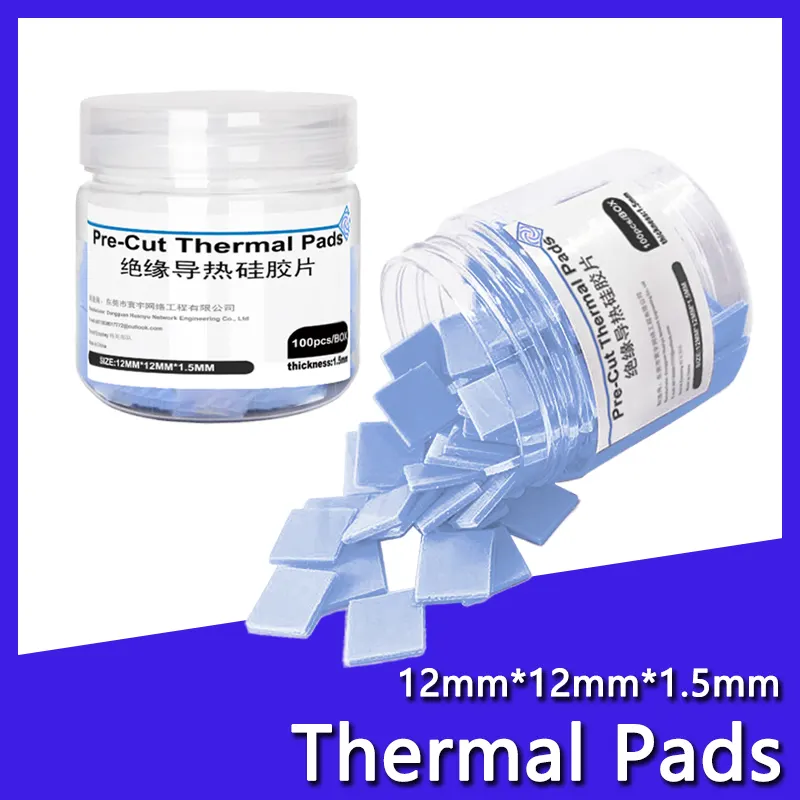 100PCS Thermal Pads Insulating Silicone Sheet High Temperature Resistance Motherboard CPU IC GPU PS5 PS4 Repair Pre-cutting Mat