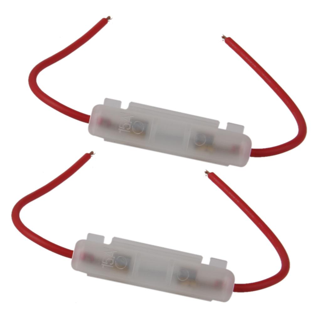 1 Pair 15A Glass Fuse Box for Auto Car Truck Motorcycle Motorbike Constelación de fusibles porte - fusible