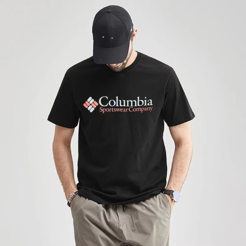 2026 Latest Loose Printing T-shirt Men's Summer New Outdoor Sports and Leisure Breathable Cotton Round Neck Short Sleeves Ins