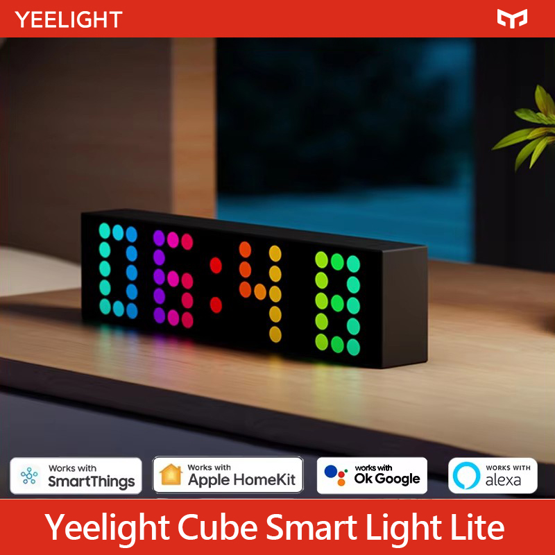 YEELIGHT Cube Smart Light Lite WiFi RGB Dynamic Light Music Sync Preset Clock/Letters/Emojis for Home Alexa APP lightify