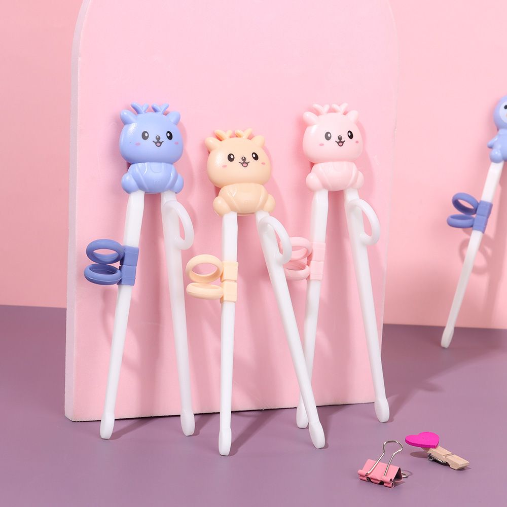 1 Pair Cartoon Chopsticks Children Eating Training Chopsticks Learn Chopsticks Correct Usage Baby Practice Chopstick