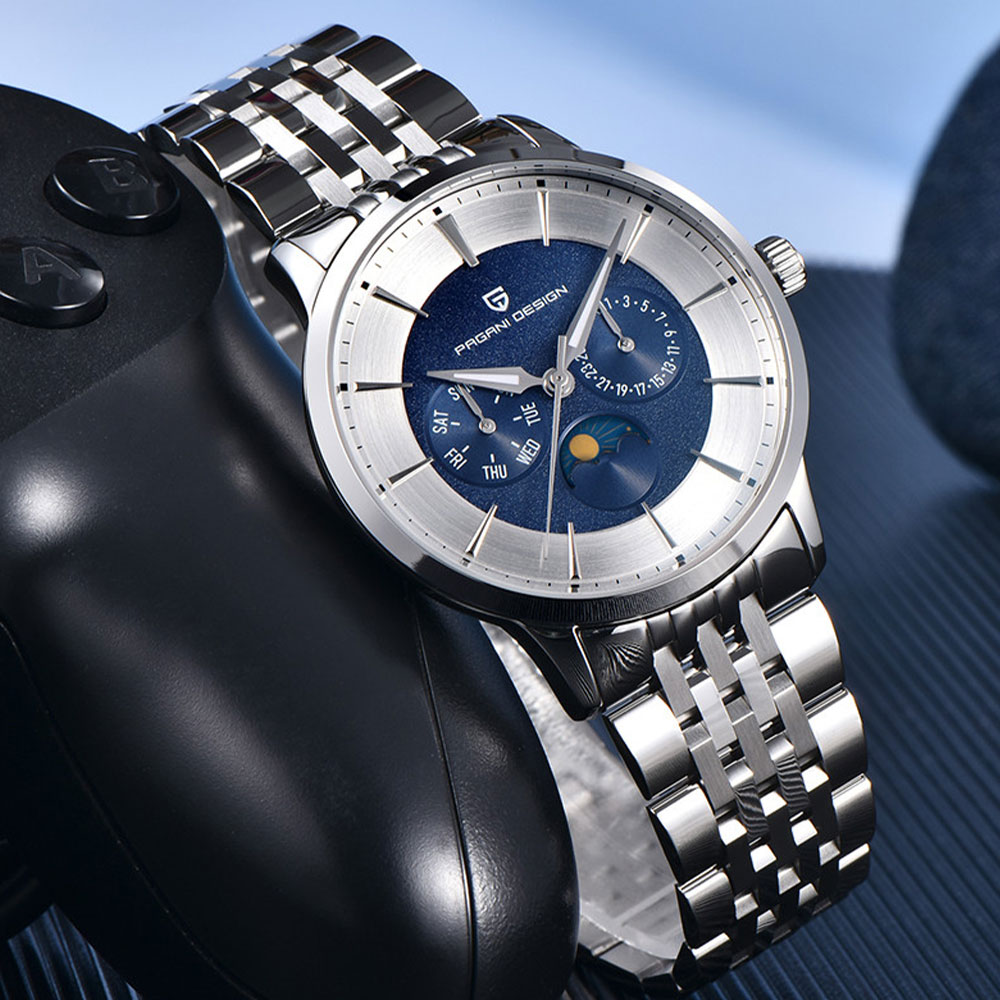 PAGANI DESIGN New Men Watch 40MM Quartz Watch Multi Functional Mens Watch Sapphire Glass Stainless Steel Waterproof Watches