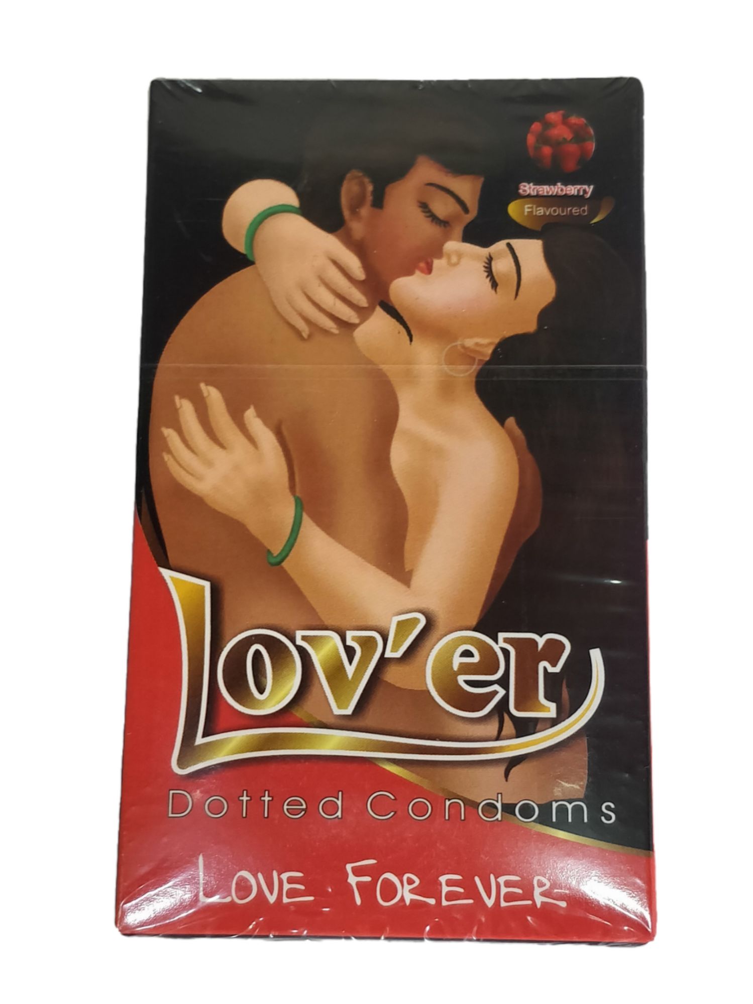 Lovers 10 Units Strawberry Flavour Condom For Men