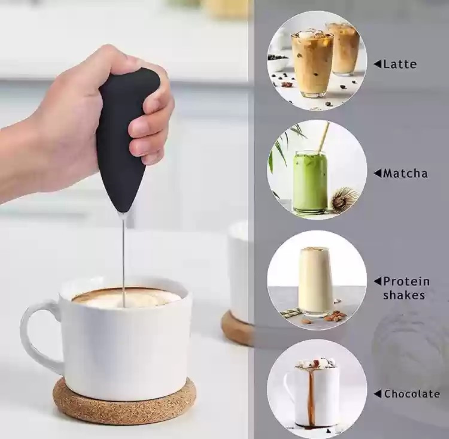 Hongxin Mini Coffee Beater Hand Blender For Home Milk Foamer Mixer Battery Operated Maker Machine Pack Of 1 By PG Store
