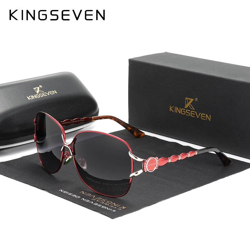 KINGSEVEN 2024 Sunglasses Women Luxury Elegant Style Sun Glasses Polarized UV400 For Holiday Gradient Lens Eyewear ladies