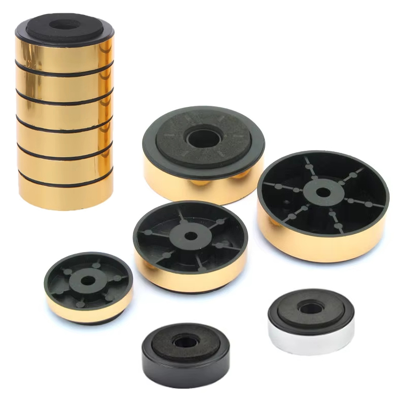 4pcs High Quality Audiophile Shock Damping Pad HIFI Stand Feet speaker Stabilize Audio CD Aluminum Isolation Feet Pad Foot Stand
