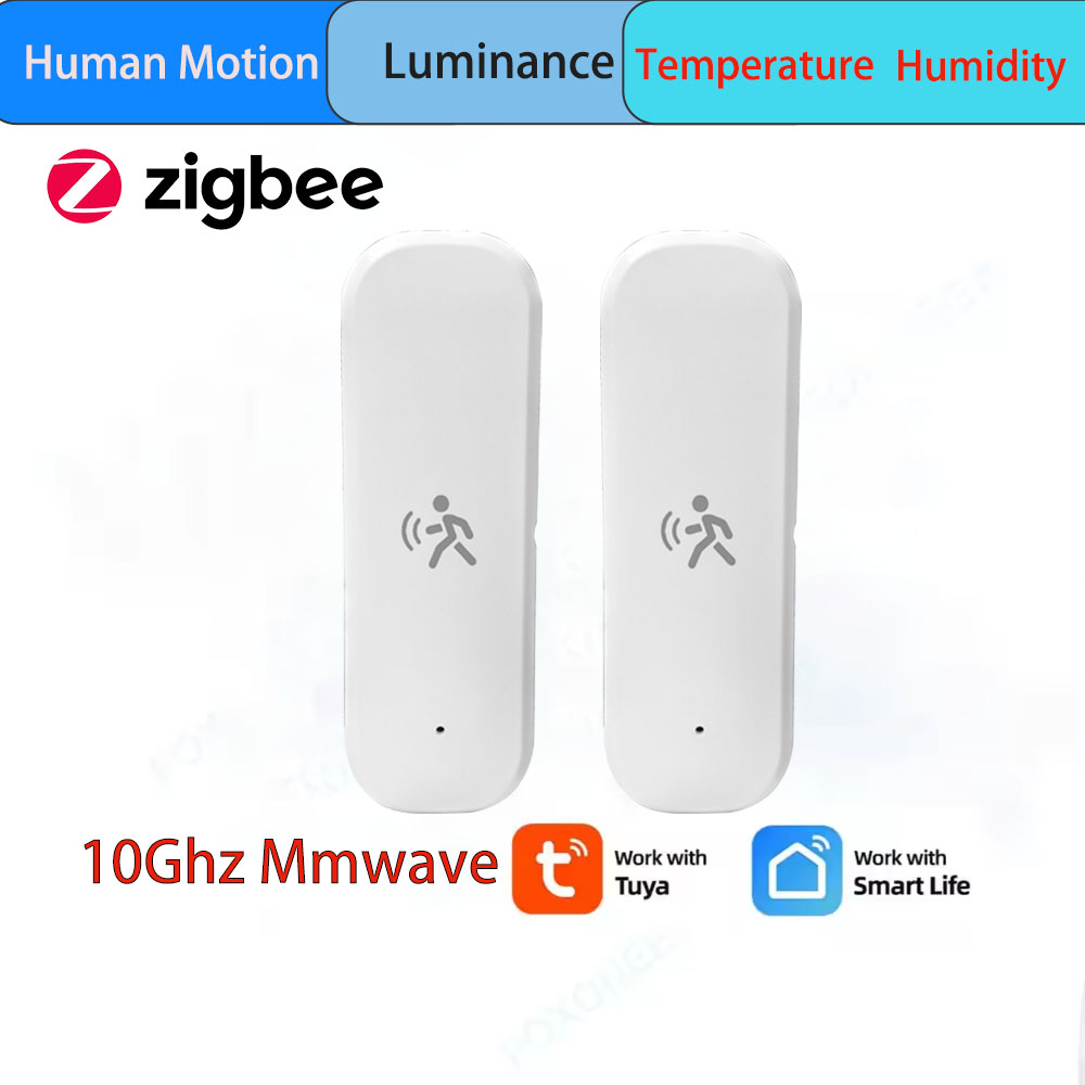 Tuya Zigbee Human Presence Detector 24G Radar PIR Motion Sensor Works with Alexa Assistant Smart Home Security