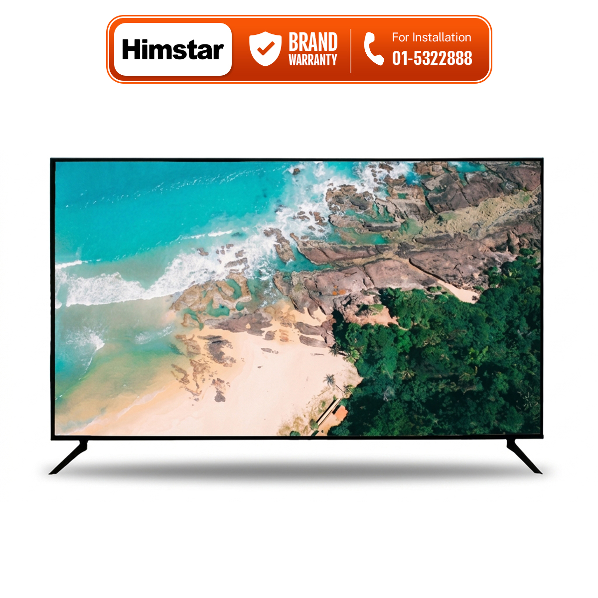 HIMSTAR 65 Inch 4K UHD Smart TV =HT-654KDZSDF/KK With A+ Panel Technology And Ultra high resolution, 4K (2160x3840)