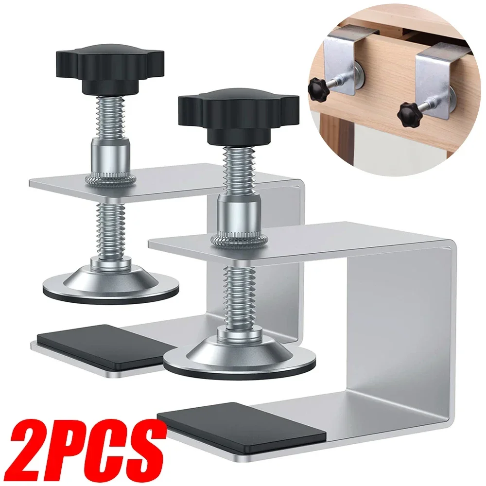 2PCS Woodworking Jig Steel Drawer Panel Clips Drawer Front Installation Clamps Cabinet Tool Home Furniture Installation Tools