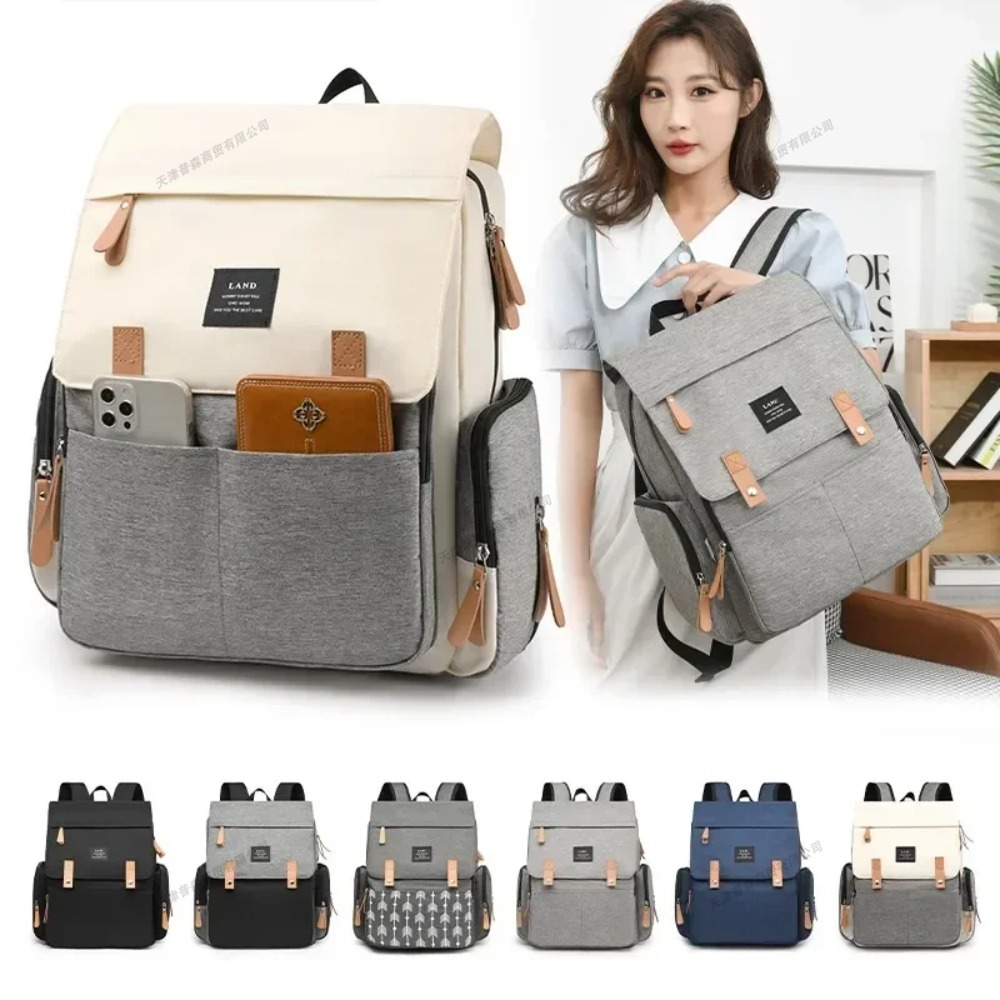 Large Capacity Waterproof Diaper Backpack Multi-Function Travel Bag for Moms Baby Care Essentials Outdoor Baby Stuff Carrier