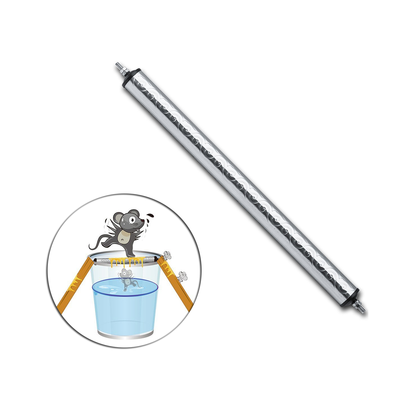 Humane Stainless Steel Rat Rodent Control Rolling Log Mouse Trap Killer