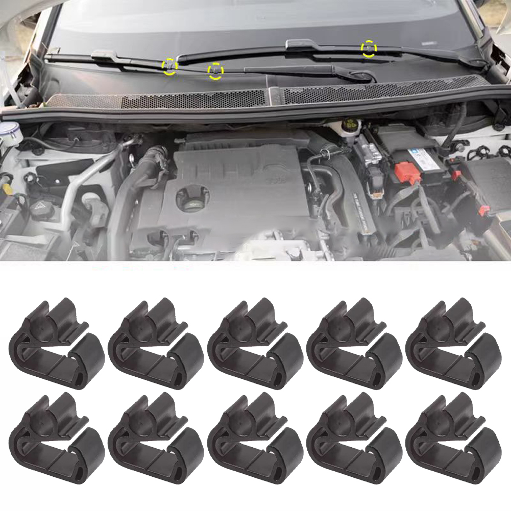 10 Pcs Windshield Front Wiper Clip Kit Hose Attachment Replacement For 3008 5008 Replacement Car Accessory