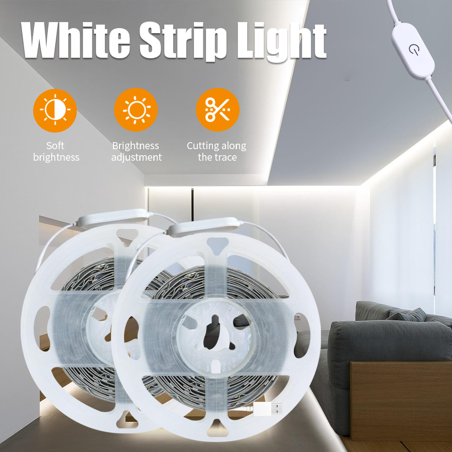 1 COB LED Strip with USB Interface, Touch Control Night Light, Dimmable, Suitable for Home, Kitchen, Bathroom, Bedroom, Christma