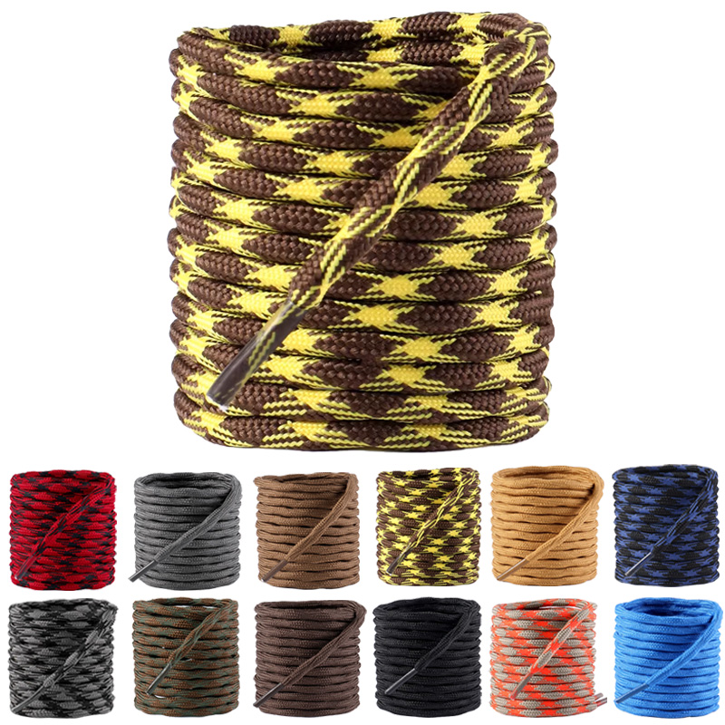 Wave Round Boot Laces - Non Slip Heavy Duty and Durable Outdoor Climbing Shoelaces - Spherical Anti-skid Design for Hiking Shoes