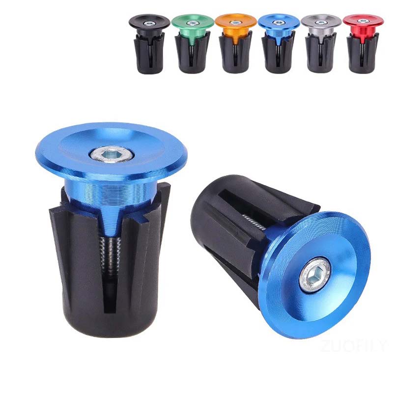 1pair Bike Grip Handle Bar End Cap Aluminium Alloy MTB Handlebar Grips Plugs Caps for Mountain Bicycle Handlebar Accessories