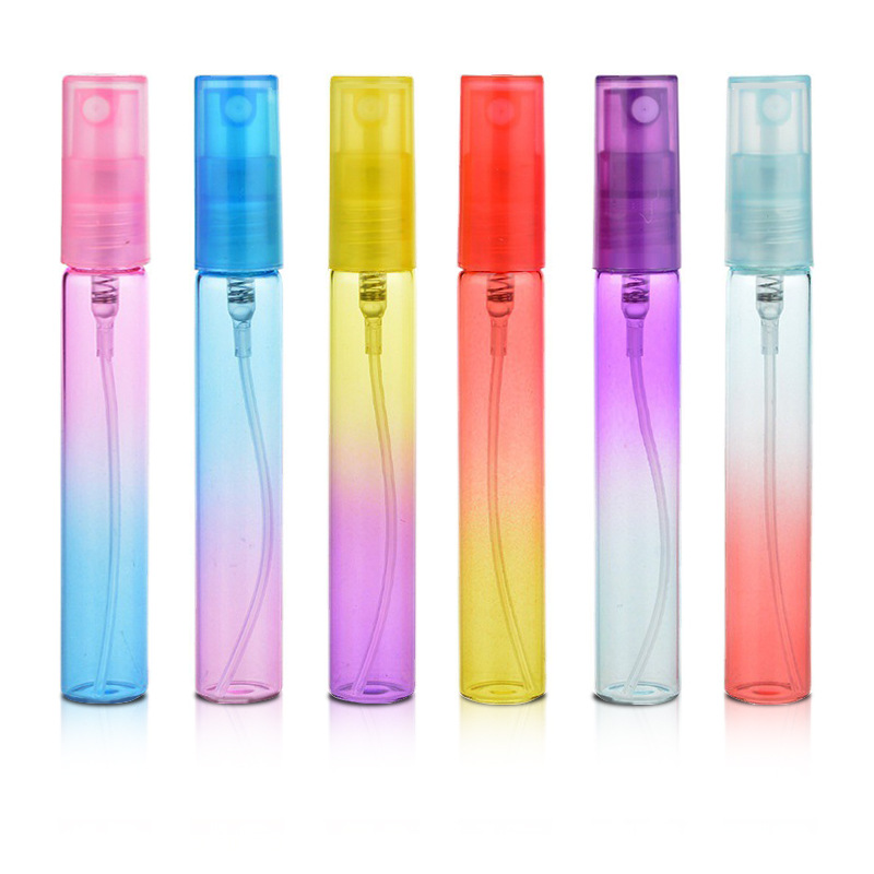 8ML 10ML 5Pcs Plastic Sprayer Gradient Colours Perfume Bottle Glass Pull Tube Perfume Dispenser Bottles