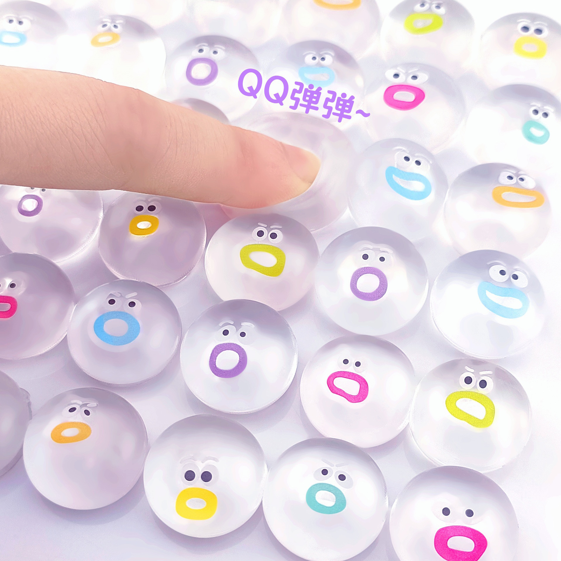 Cute Emoji Soft Mini Silicone Portable Pinch Music Fun Fidget Toy Stress Relief Sensory Kids Adults Office Desk Accessory