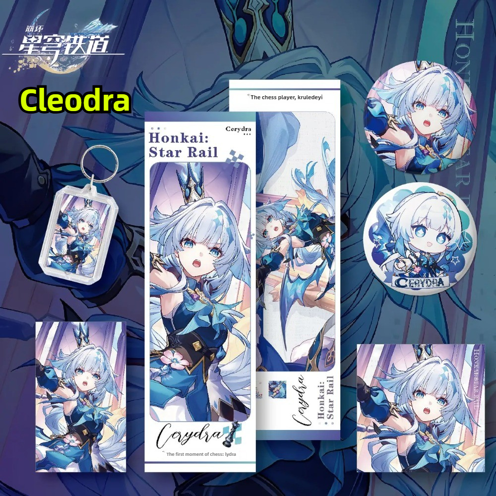 Honkai: Star Rail Game Merch Six-piece Set Cerydra Herta Xiadie Backpack Decoration Pendant Collectible for Fan