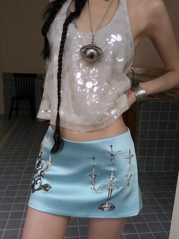 2026 Summer Fashion New Women's Elegant Design Half Length Skirt High End Temperament Spicy Girl Hip Hugging Short Skirt