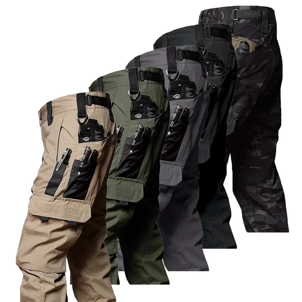 New Multi-pockets Casual Pants Mens Work Business Trousers Spring Autumn Straight Cargo Pants Outdoor Hiking Tactical Trousers