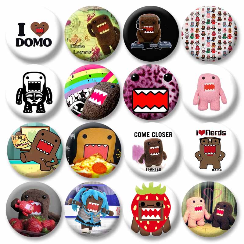 Funny I Love DOMO Cat Brooch Cute Cartoon Character Enamel Pin Creative Jewelry Badge on Backpack Clothing Accessories XMAS