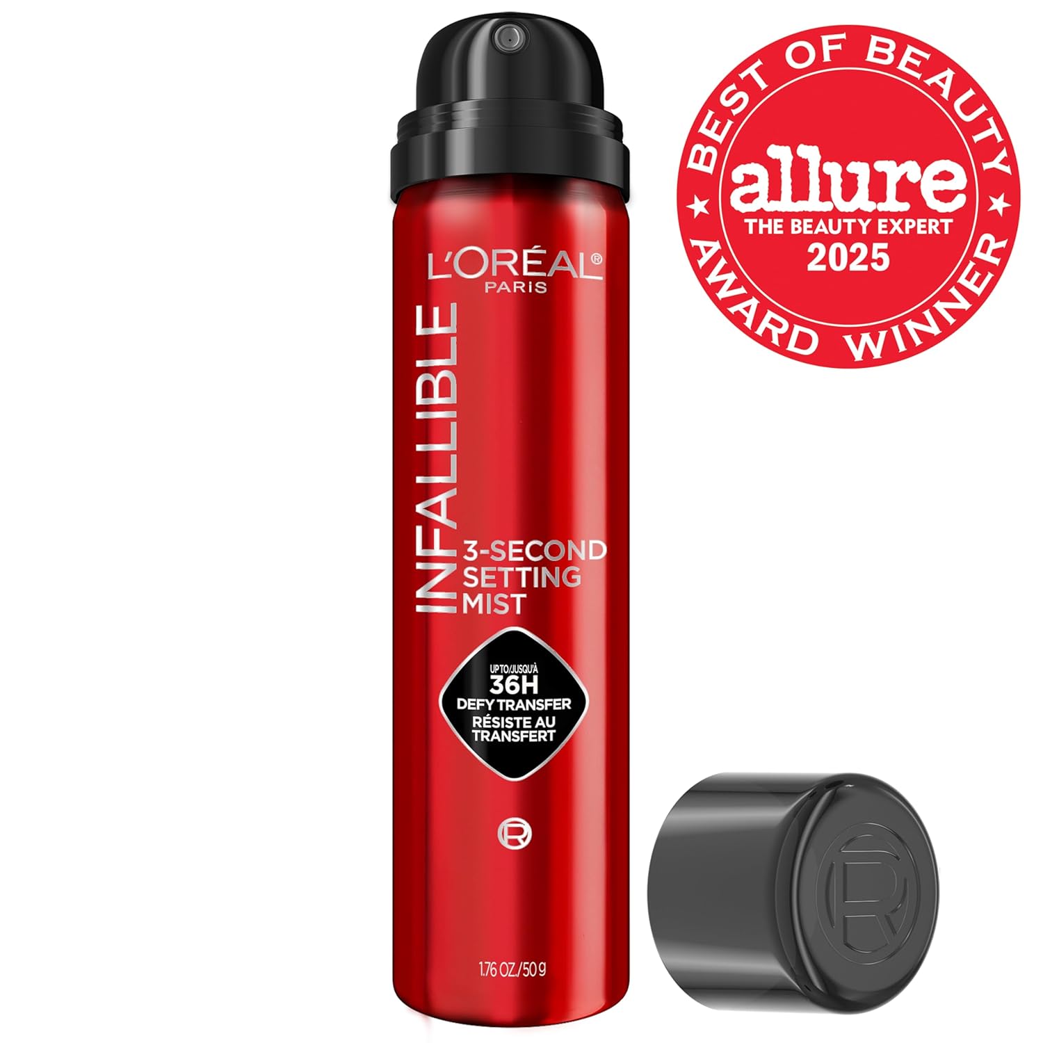 Loreal Paris Infallible 3 Second Setting Spray Mist, Microfine Mist for up to 36HR Wear, Clear, 75ml Made in Europe