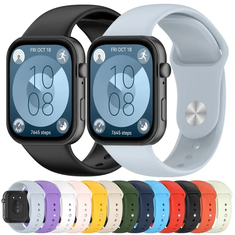 Official Soft Silicone Strap For Huawei Watch Fit 3 Sports comfortable Smartwatch Accessories Wristband Huawei Watch Fit 3 Belt
