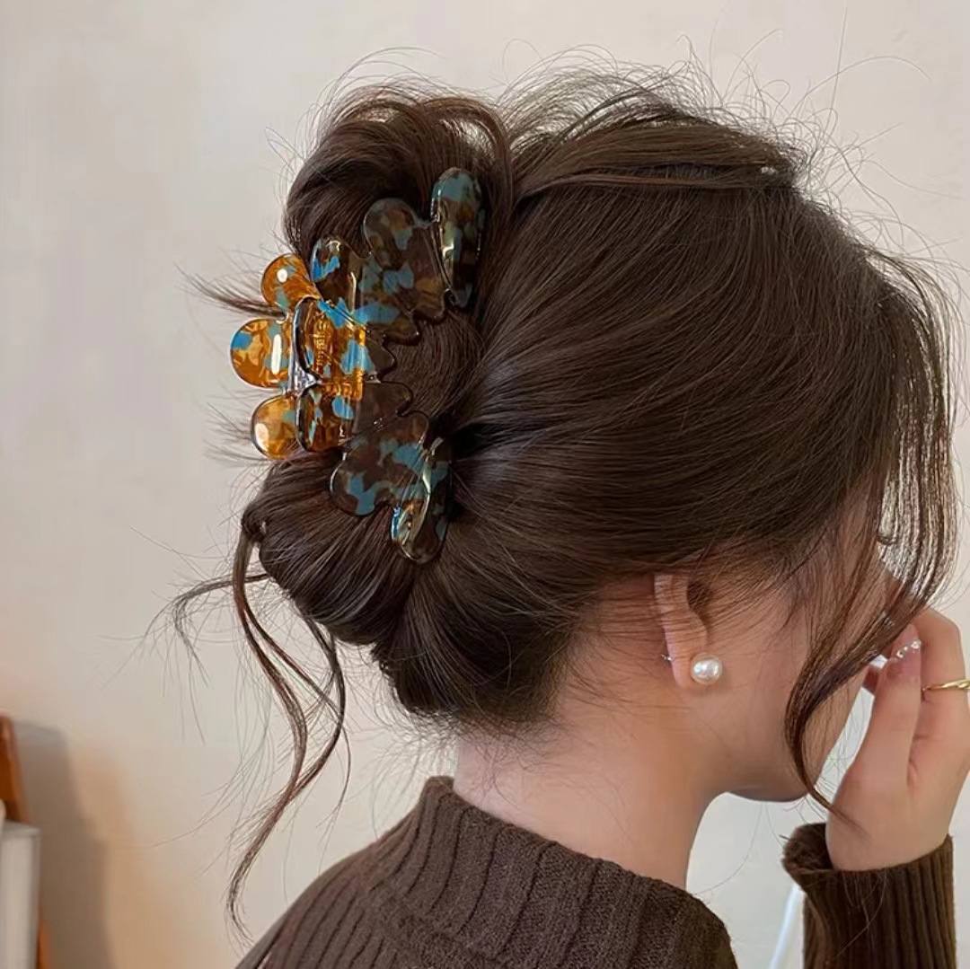 1 Pcs Women's Hair Claw New Petals Sweet Gentle Fashionable Trendy Cute Hair Grabs Large Size High Quality Hair Accessories Girl