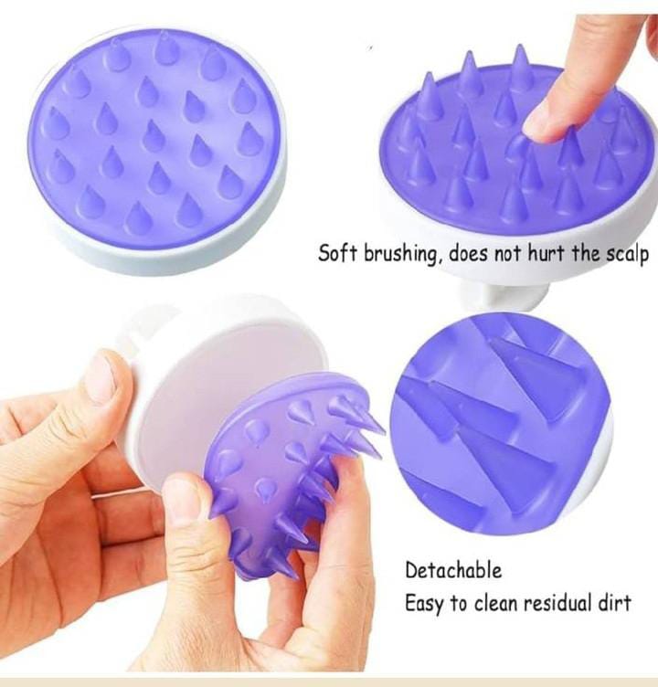 Head Scalp Shampoo Massage Brush with Soft Silicone Bristles multicolor