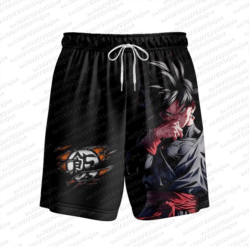 2026 Boys Loose Short Hot Summer Mens Male Beach Pants Top Short Sweatpants Goku Dragon Ball Z Casual Shorts Hot