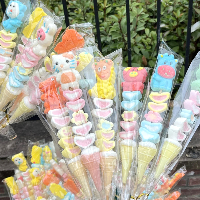 50Pcs Transparent Long Candy Bag Wedding Favors Candy Lollipop Packaging Cellophane Bags For Birthday Party Decor
