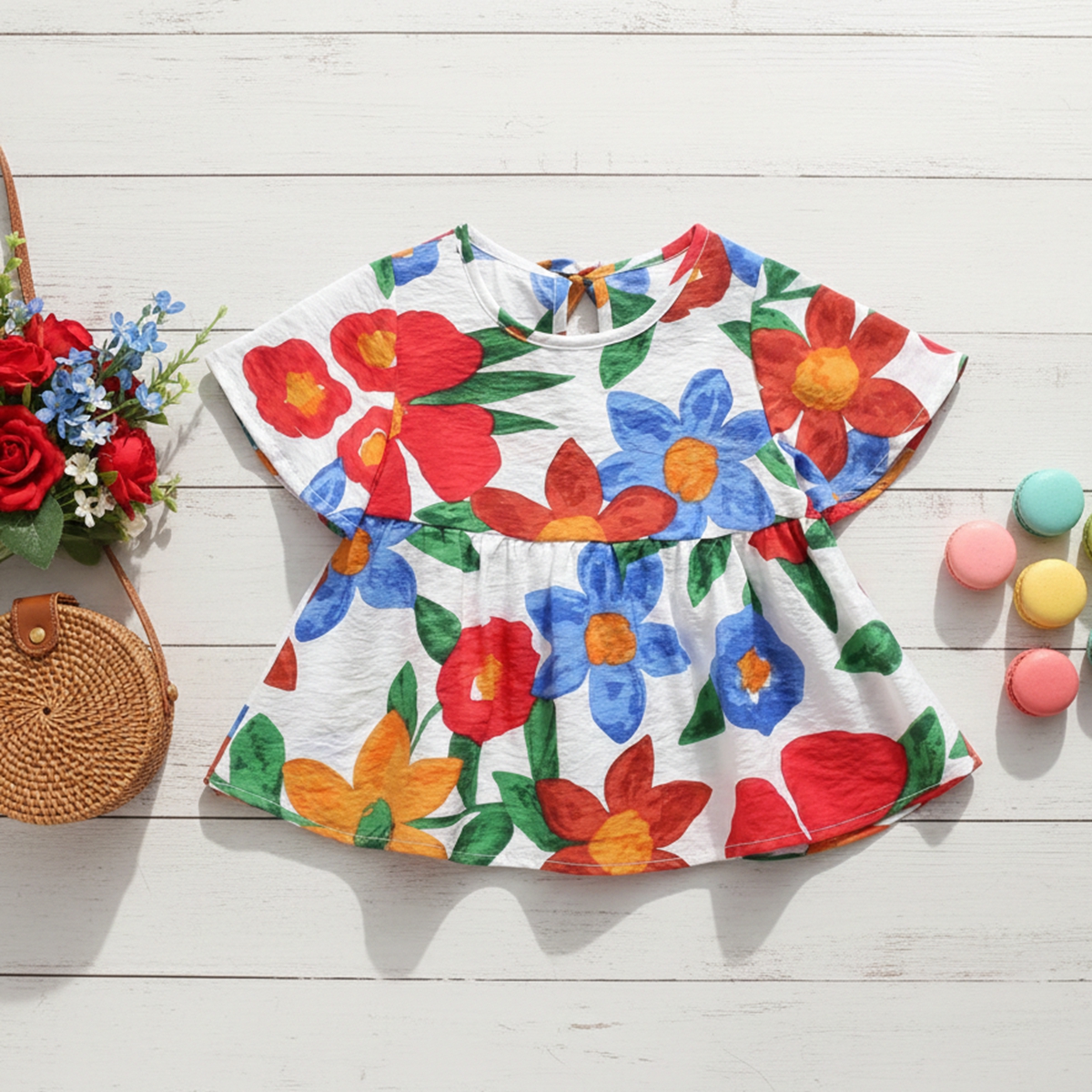 Sanlutoz Summer Princess Soft Baby Girls Dresses Cotton Kids Holiday Dress Lovely