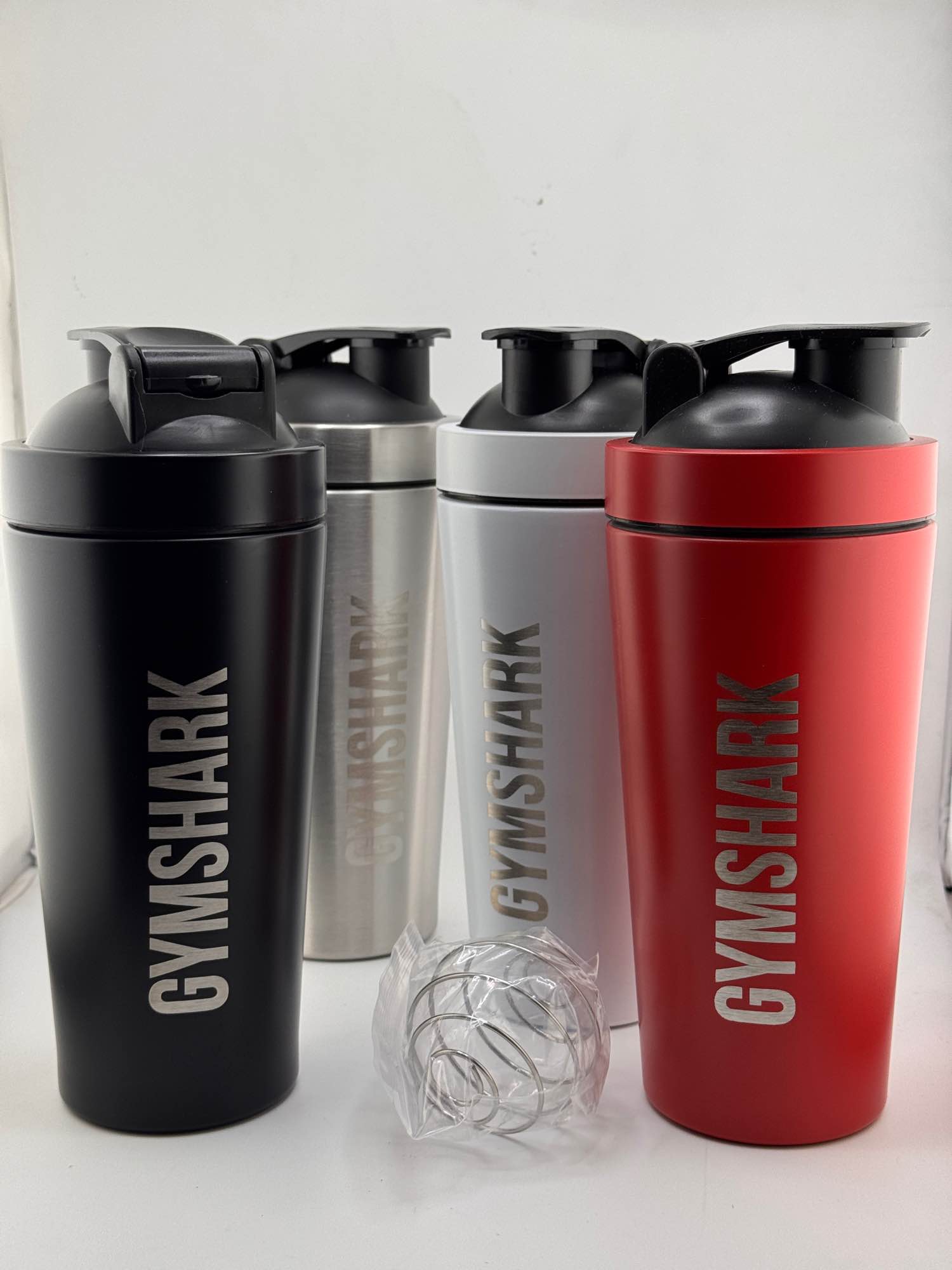 Gymshark 739ml Stainless Steel Gym Shaker Bottle Shaker Bottles for Protein Shake 100% Leakproof Guarantee Protein Shaker Sipper Bottle Pre Workout Steel Shaker With Measurement 800 ml
