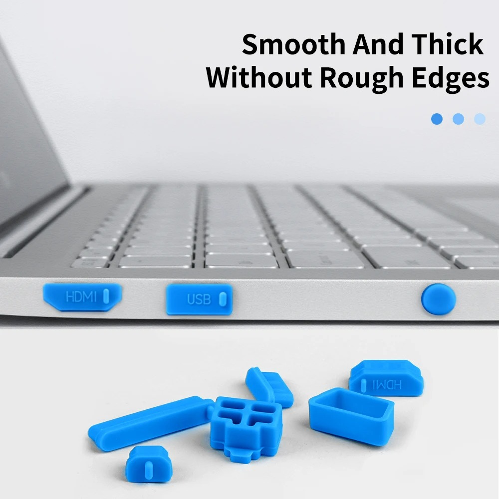 Universal USB Type C HDMI Interface Dust Protectors Silicone Notebook Anti Dust Plug For Laptop Accessories Anti-Dust Caps Set