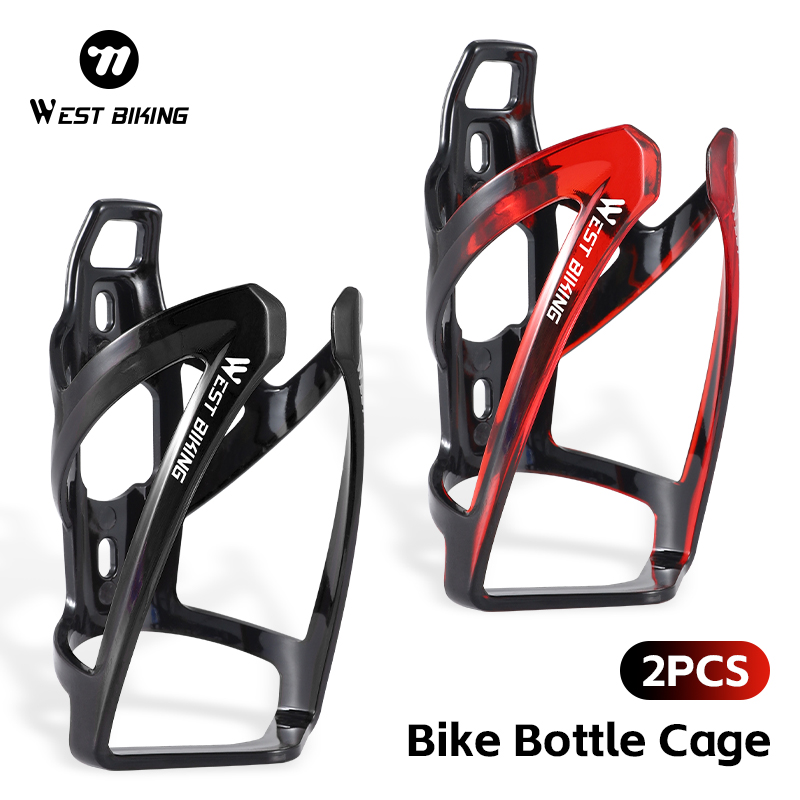 WEST BIKING 2pcs Bicycle Bottle Cage Multicolor Available Lightweight Cycling Water Bottle Holder MTB Road Bike Accessories