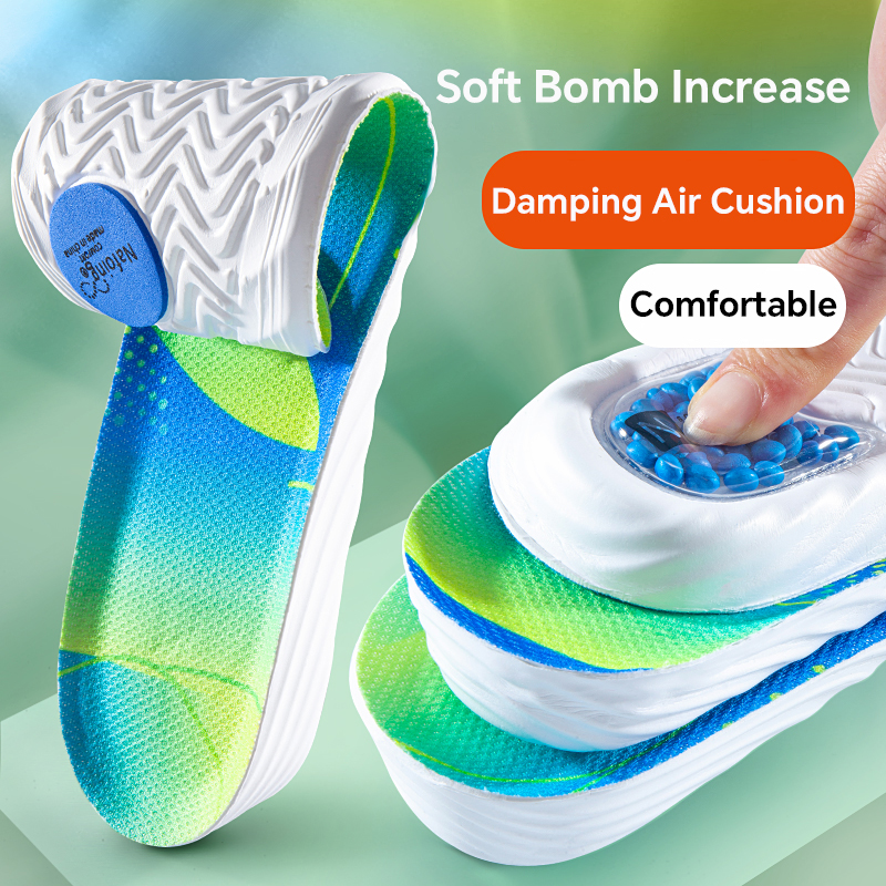 Invisiable Height Increase Insoles for Women Men Air Cushion Comfortable Heel Lift Shoes Sole Pad Shock Absorption Feet Care