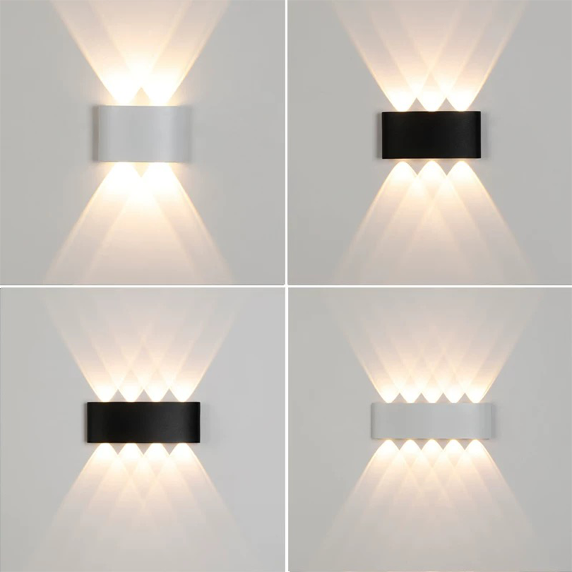 LED Wall Lamp 2W 4W 6W 8W 10W AC 85-265V Waterproof IP66 High Brightness Indoor And Outdoor Garden Decorative Lamp