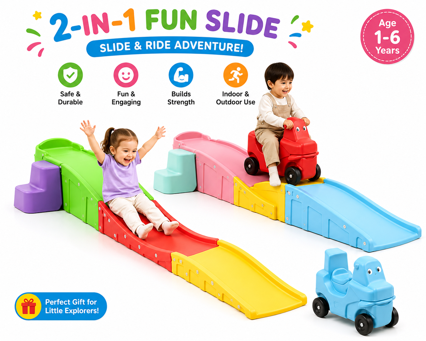 Kids Car Roller Coaster Toy Sliding Car